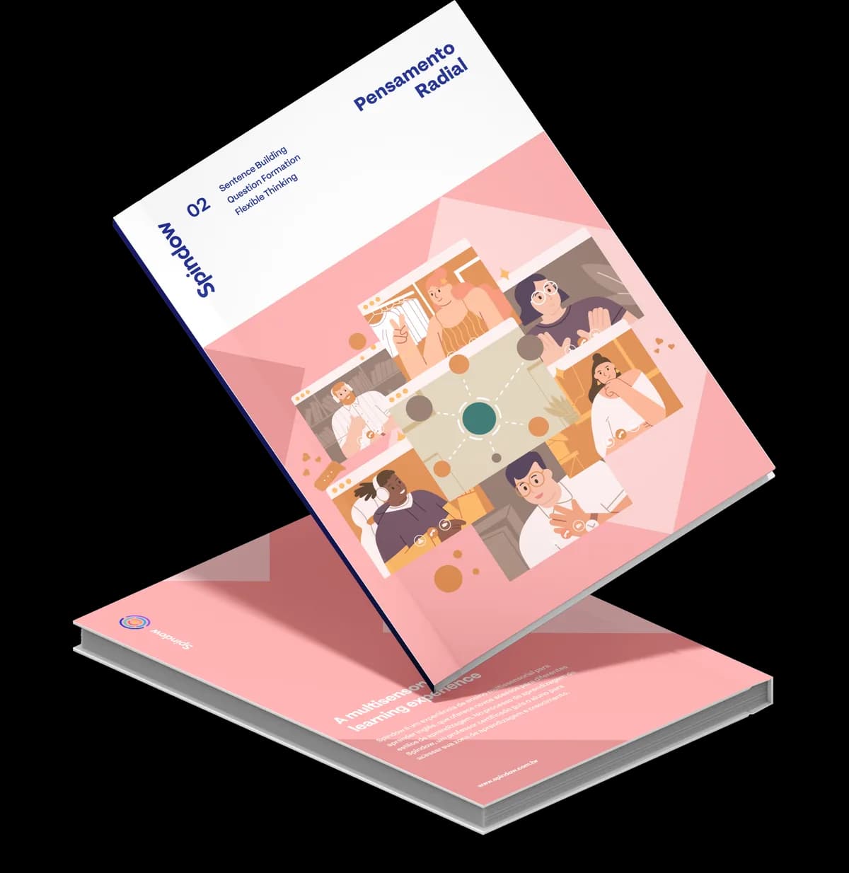 Mockup do Spinning Book "Pensamento Radial", material 2 de 11