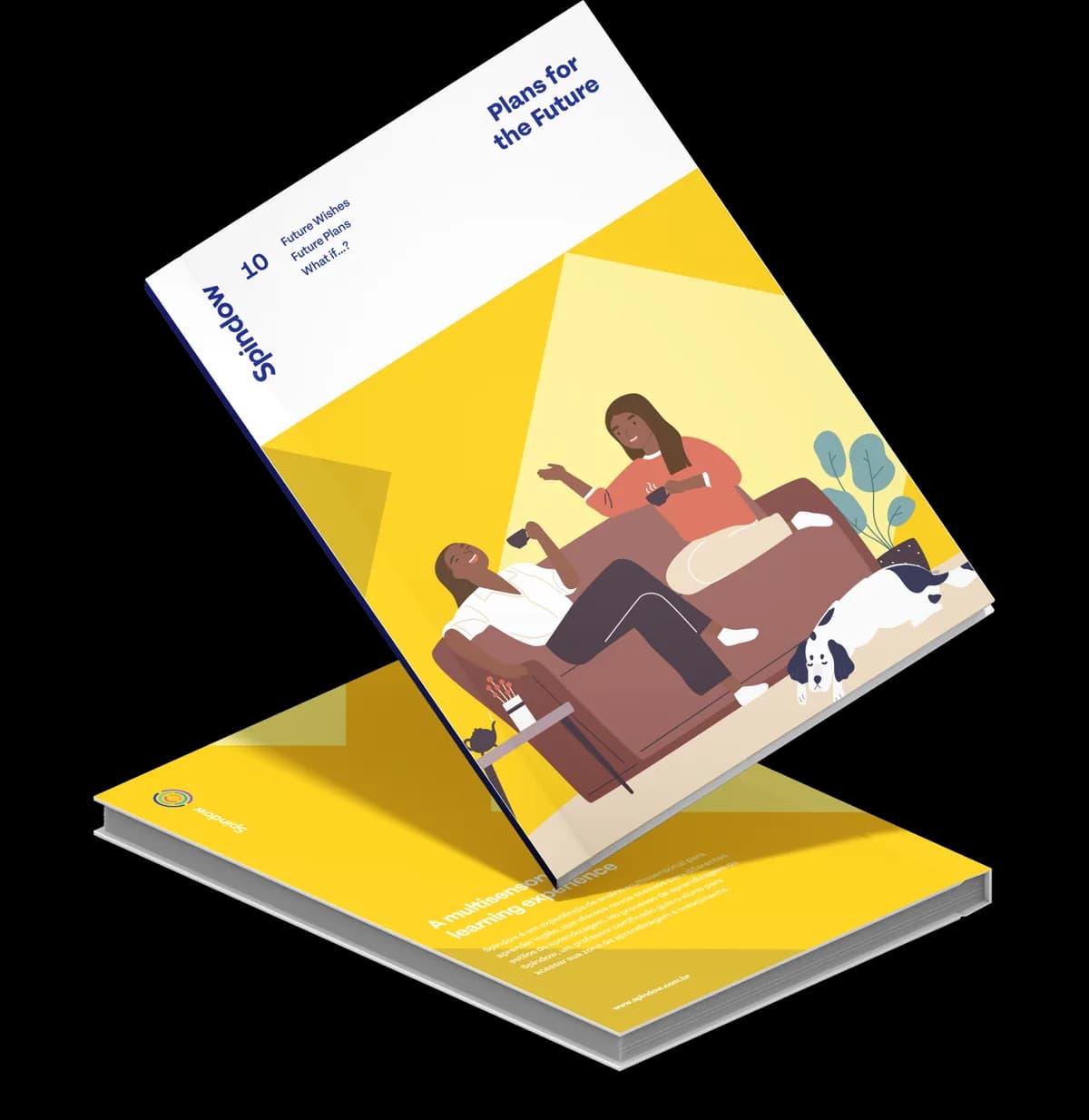 Mockup do Spinning Book "Plans for the Future", material 10 de 11